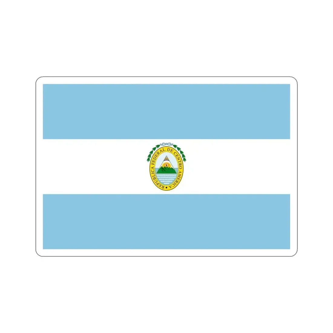 Flag of the Federal Republic of Central America STICKER Vinyl Die-Cut Decal 4 Inch - The Sticker Space