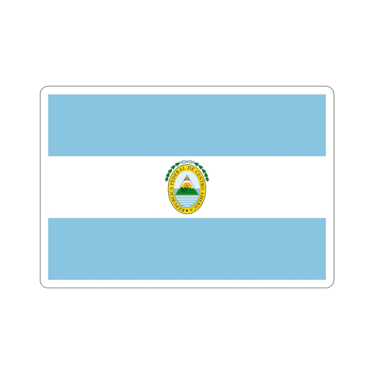 Flag of the Federal Republic of Central America STICKER Vinyl Die-Cut Decal-5 Inch-The Sticker Space