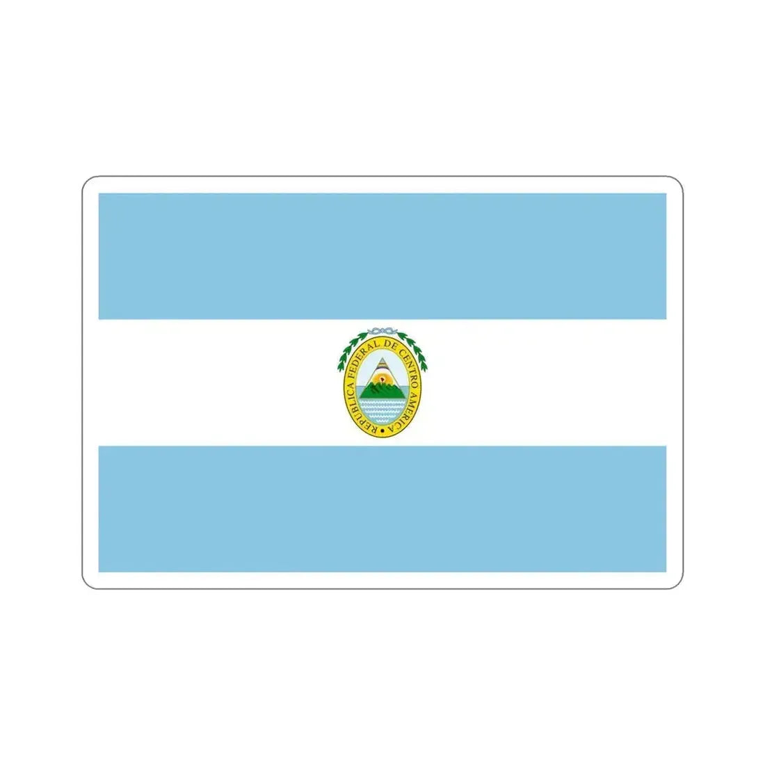 Flag of the Federal Republic of Central America STICKER Vinyl Die-Cut Decal 5 Inch - The Sticker Space