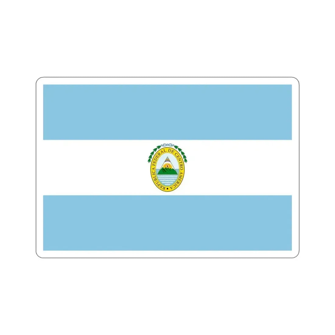 Flag of the Federal Republic of Central America STICKER Vinyl Die-Cut Decal 5 Inch - The Sticker Space