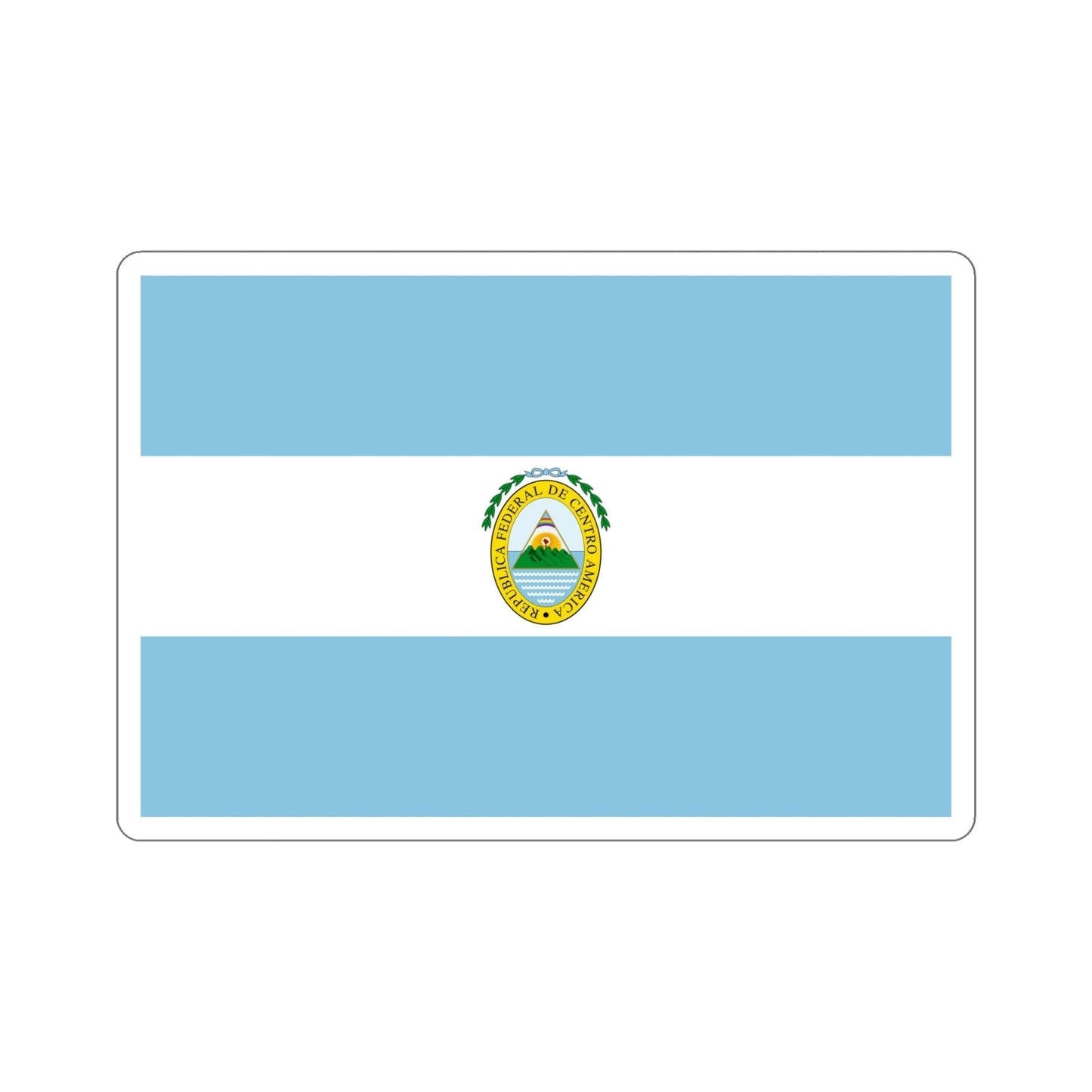 Flag of the Federal Republic of Central America STICKER Vinyl Die-Cut Decal-6 Inch-The Sticker Space