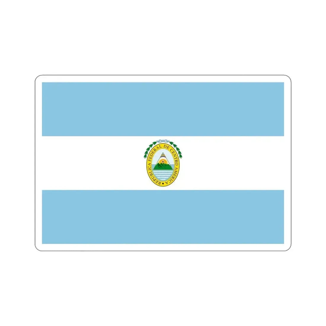 Flag of the Federal Republic of Central America STICKER Vinyl Die-Cut Decal 6 Inch - The Sticker Space