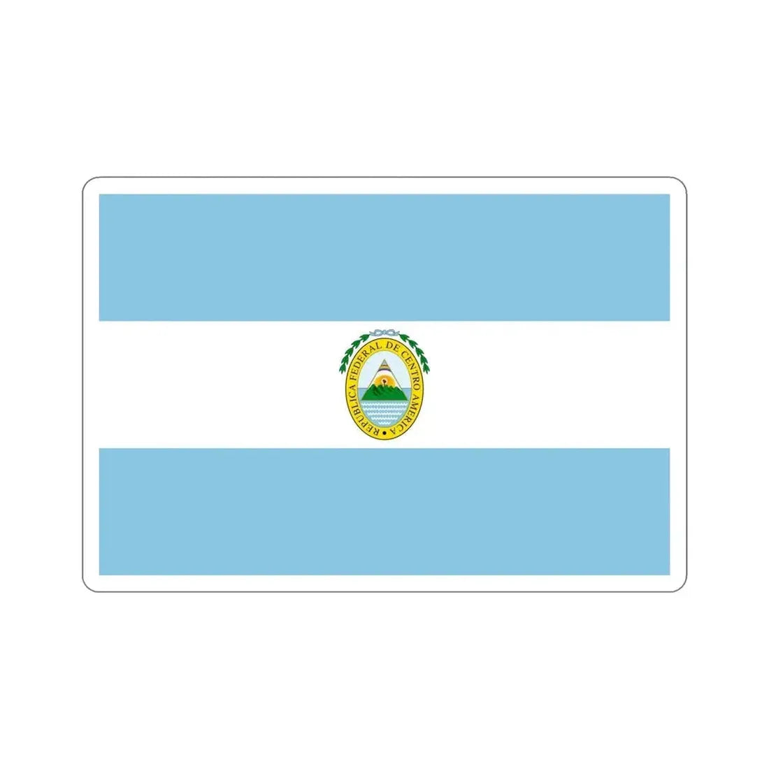 Flag of the Federal Republic of Central America STICKER Vinyl Die-Cut Decal - The Sticker Space