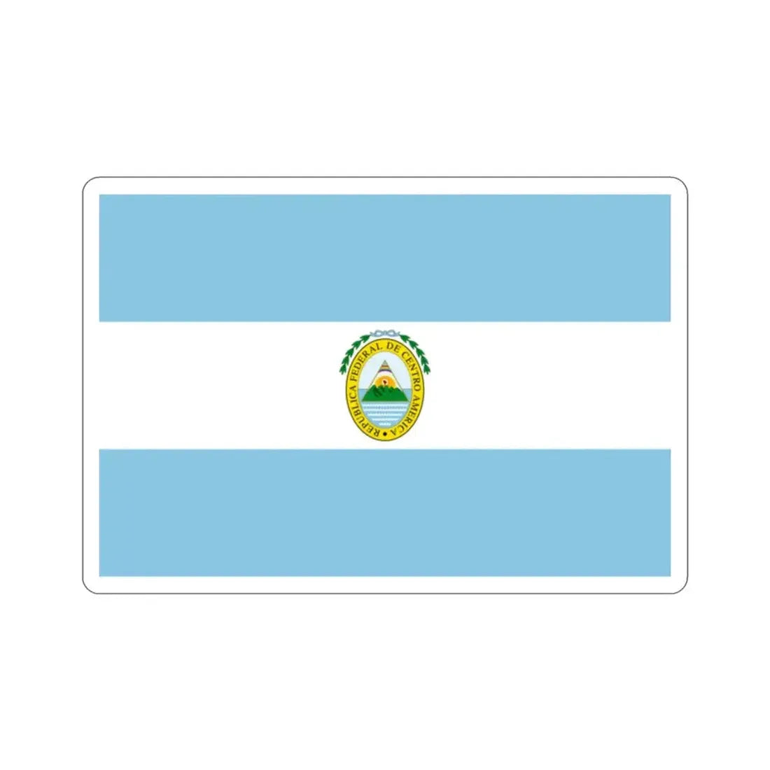 Flag of the Federal Republic of Central America STICKER Vinyl Die-Cut Decal - The Sticker Space