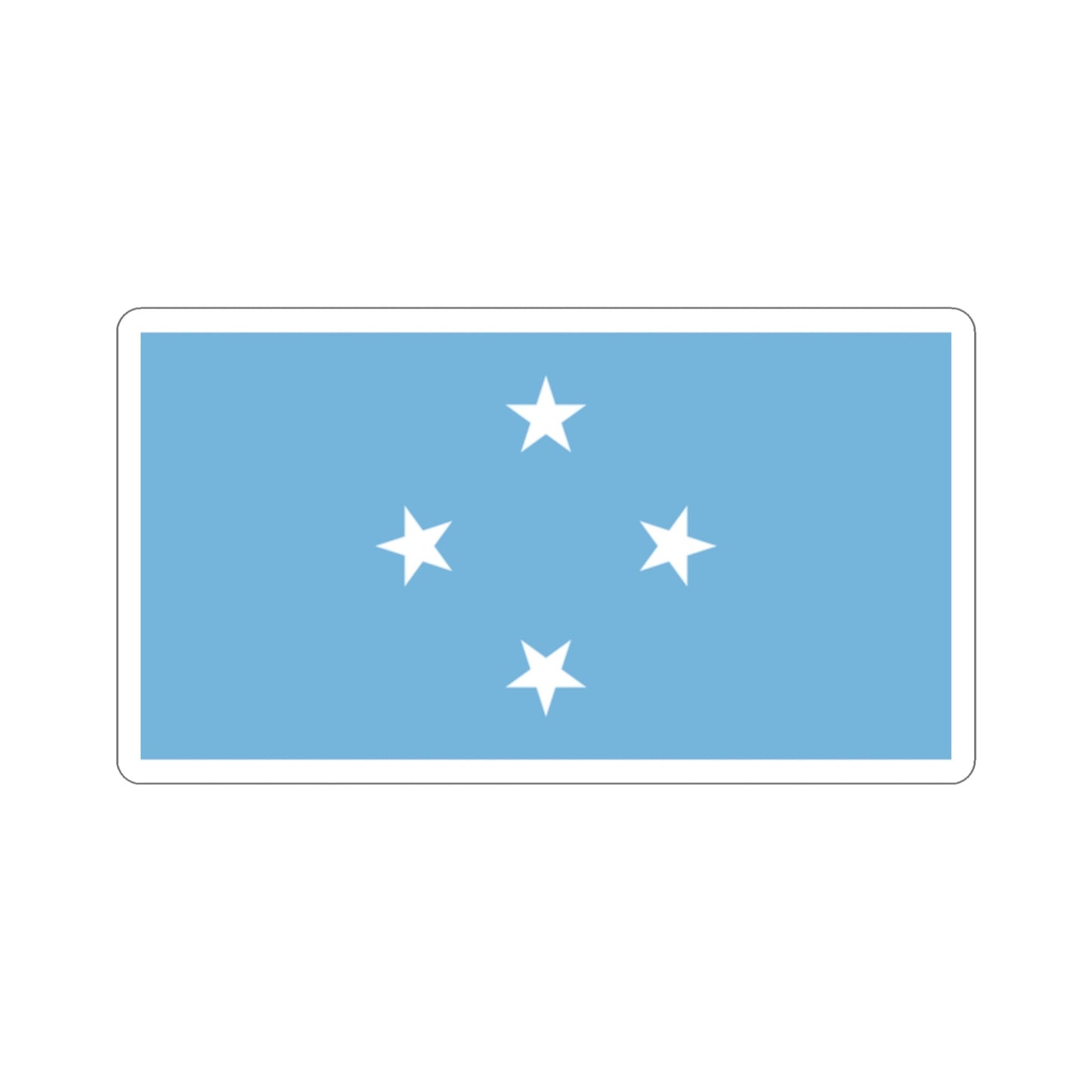 Flag of the Federated States of Micronesia STICKER Vinyl Die-Cut Decal-2 Inch-The Sticker Space