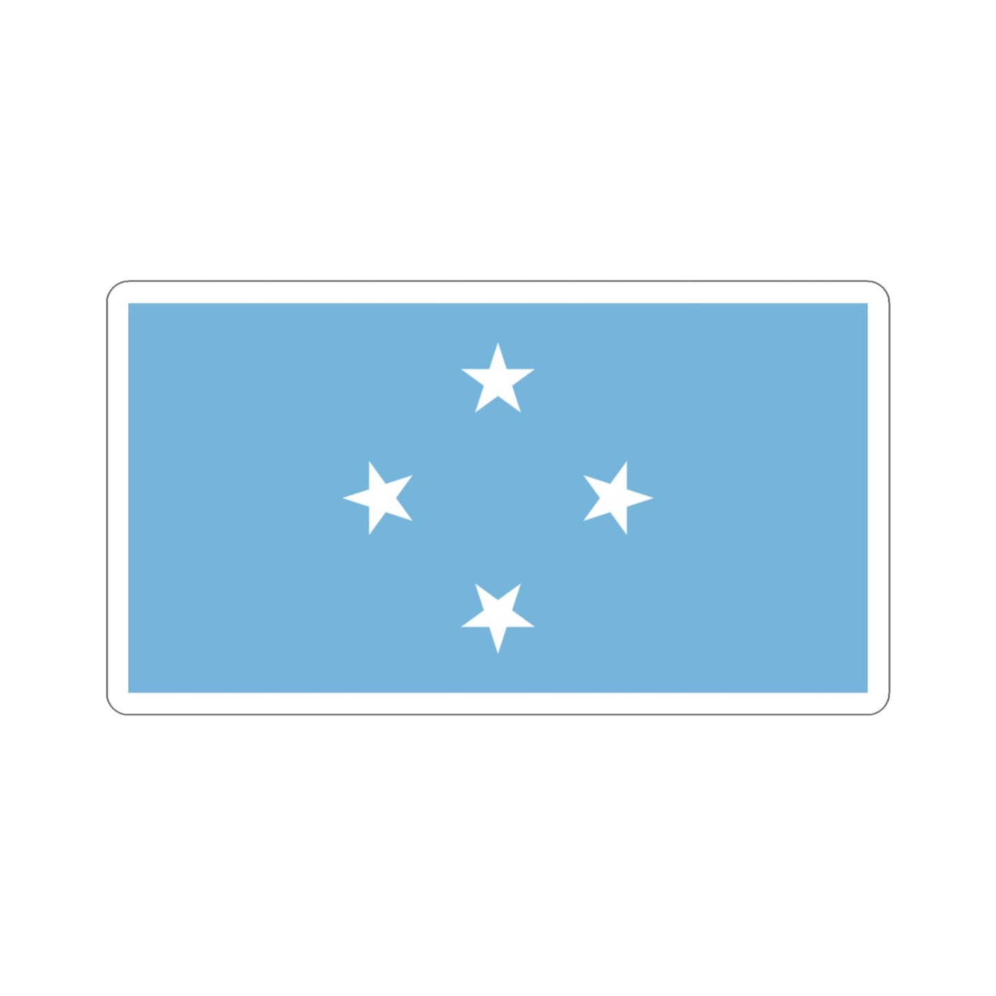 Flag of the Federated States of Micronesia STICKER Vinyl Die-Cut Decal-3 Inch-The Sticker Space