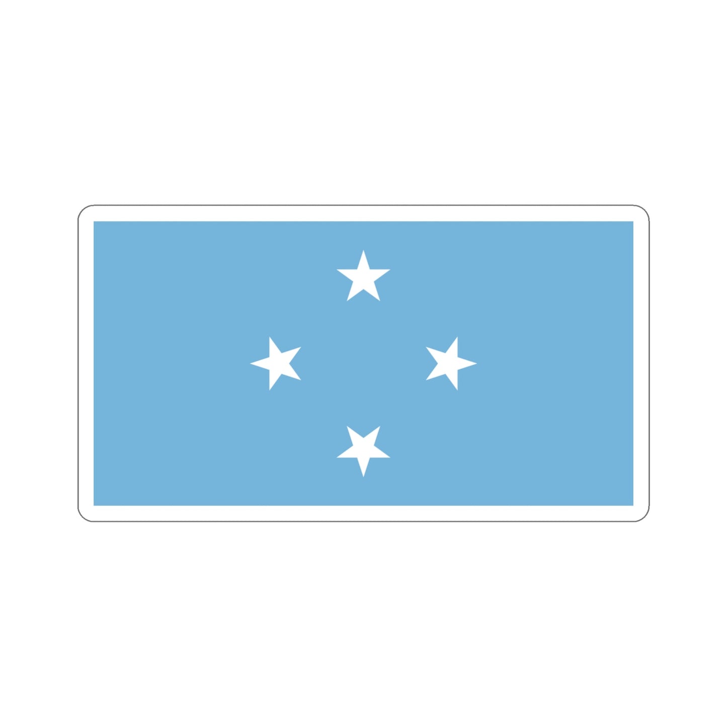 Flag of the Federated States of Micronesia STICKER Vinyl Die-Cut Decal-4 Inch-The Sticker Space