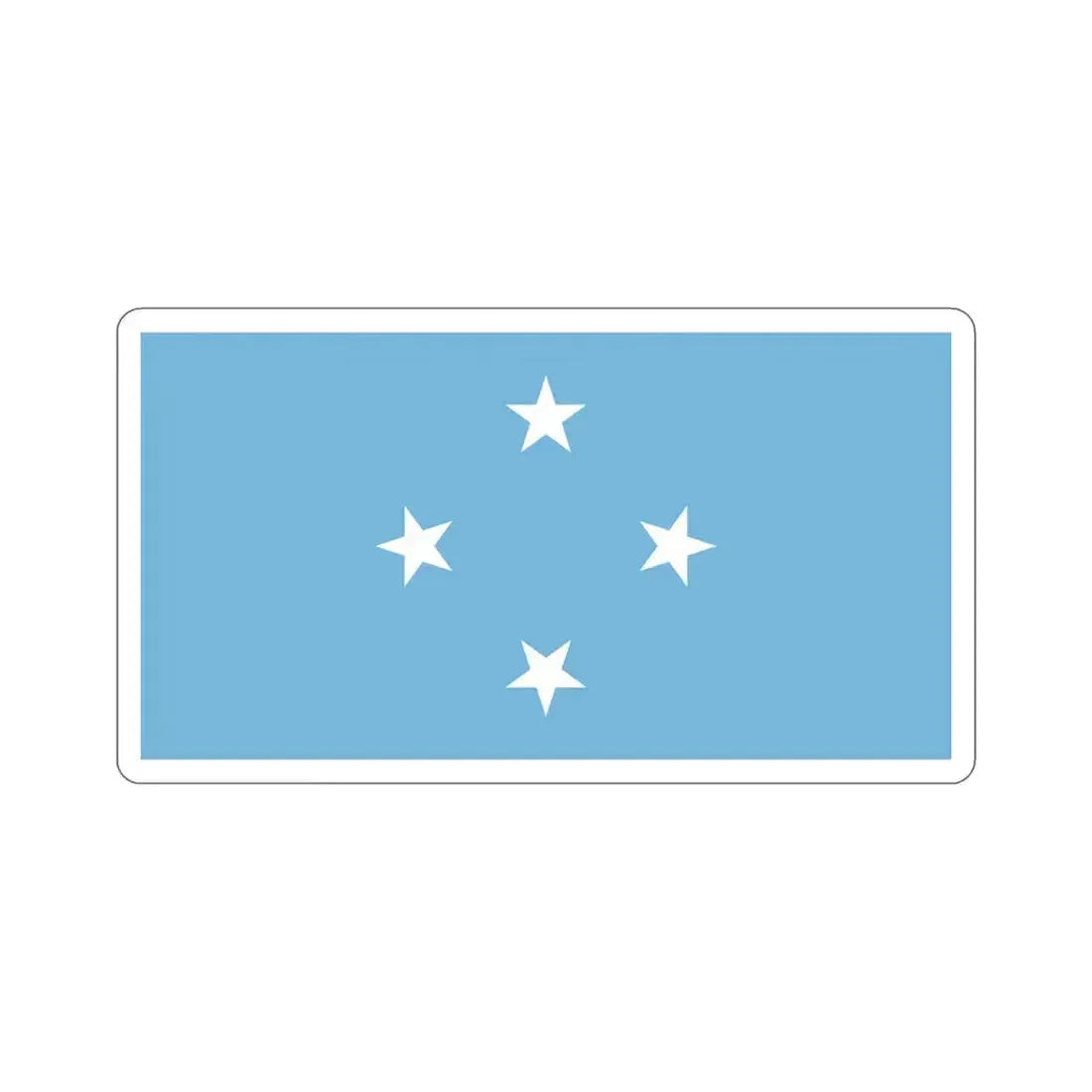 Flag of the Federated States of Micronesia STICKER Vinyl Die-Cut Decal 4 Inch - The Sticker Space