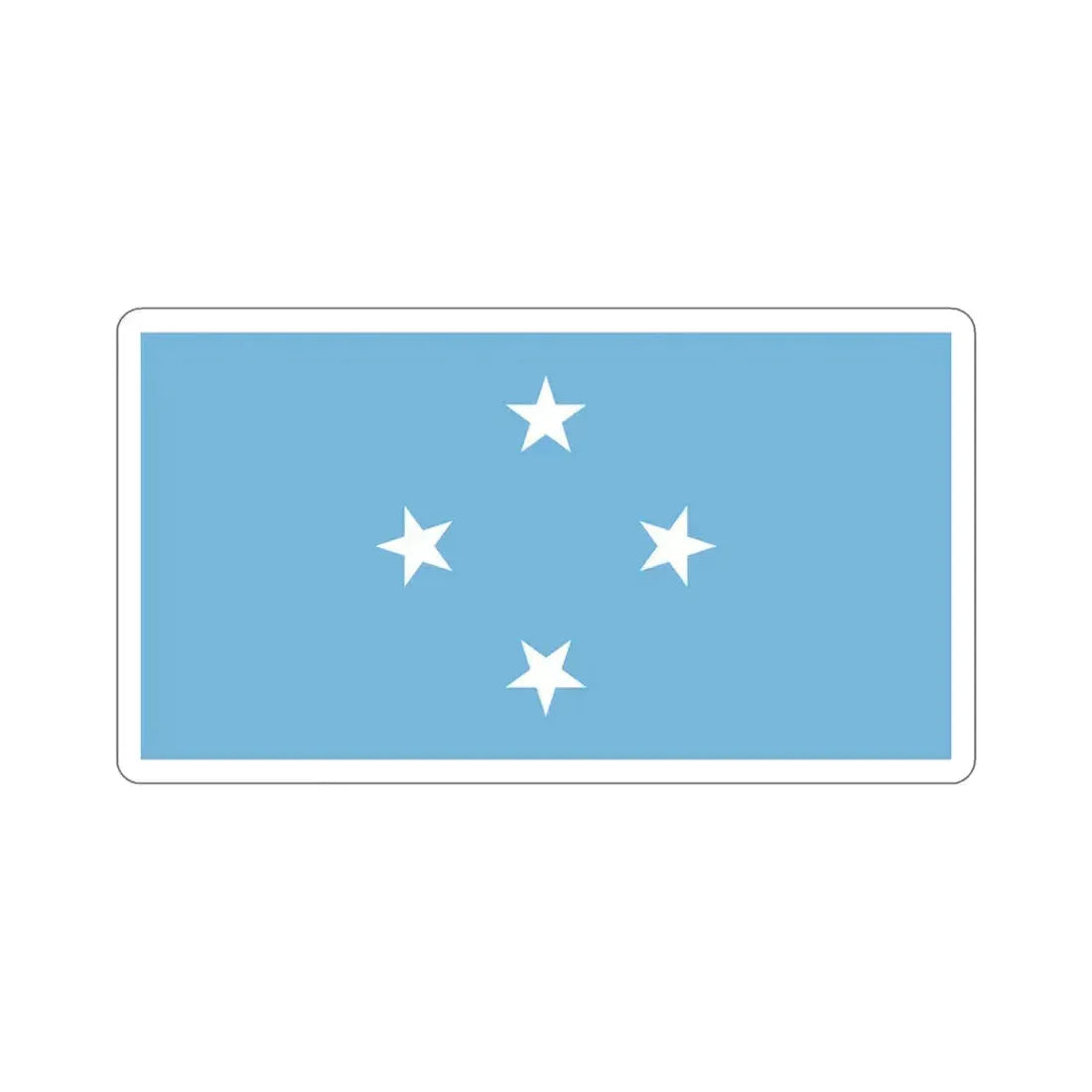 Flag of the Federated States of Micronesia STICKER Vinyl Die-Cut Decal 4 Inch - The Sticker Space