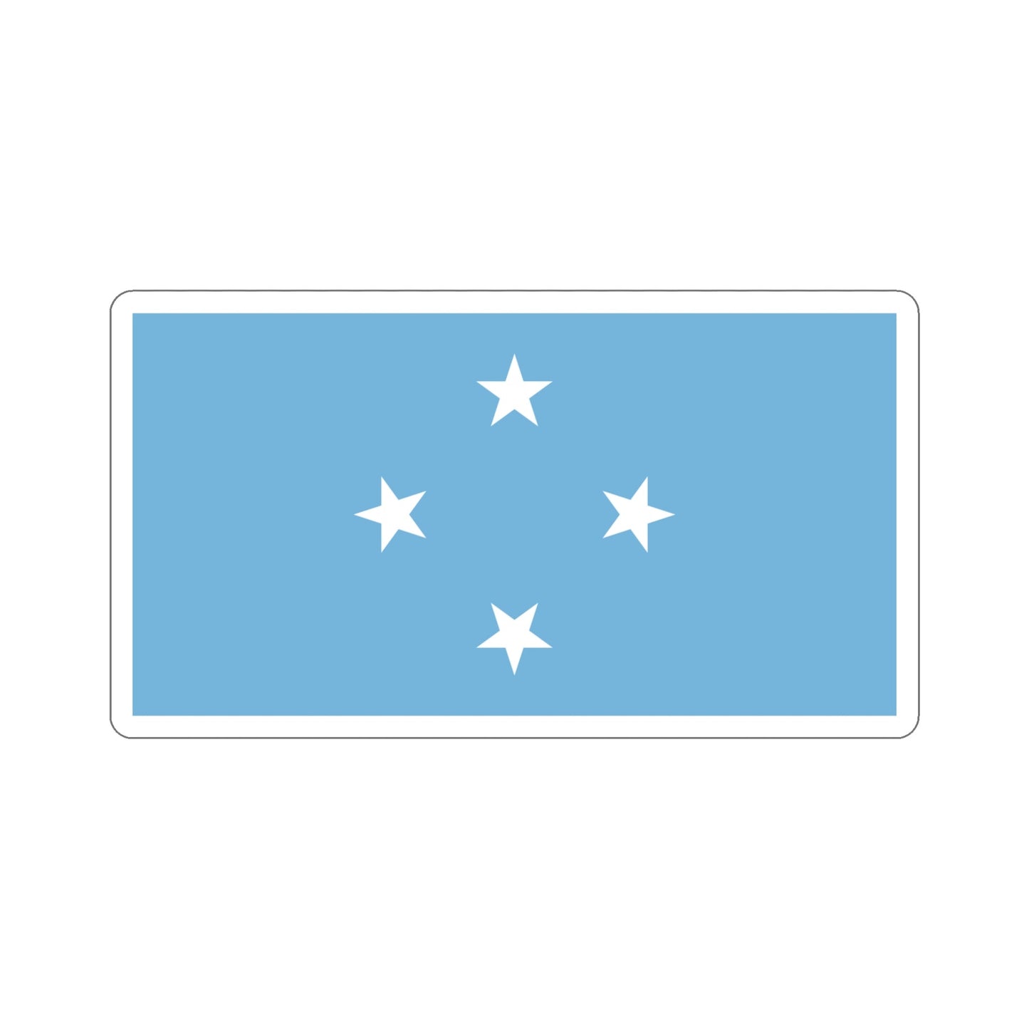 Flag of the Federated States of Micronesia STICKER Vinyl Die-Cut Decal-5 Inch-The Sticker Space