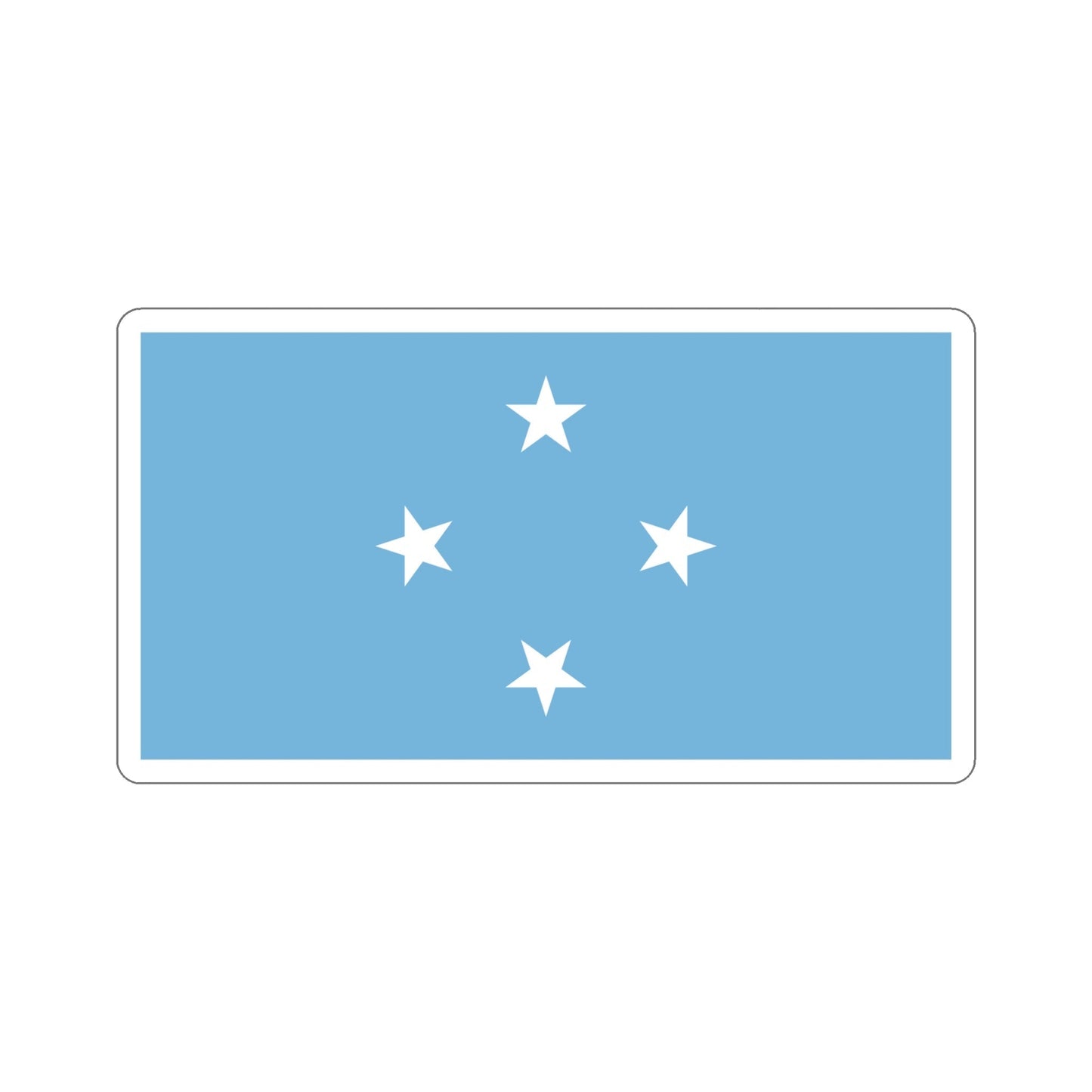 Flag of the Federated States of Micronesia STICKER Vinyl Die-Cut Decal-6 Inch-The Sticker Space