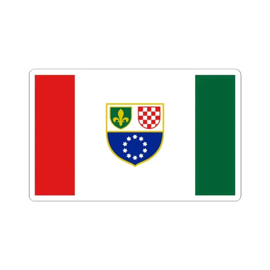 Flag of the Federation of Bosnia and Herzegovina 1996-2007 (Bosnia and Herzegovina) STICKER Vinyl Kiss-Cut Decal 2 Inch White - The Sticker Space