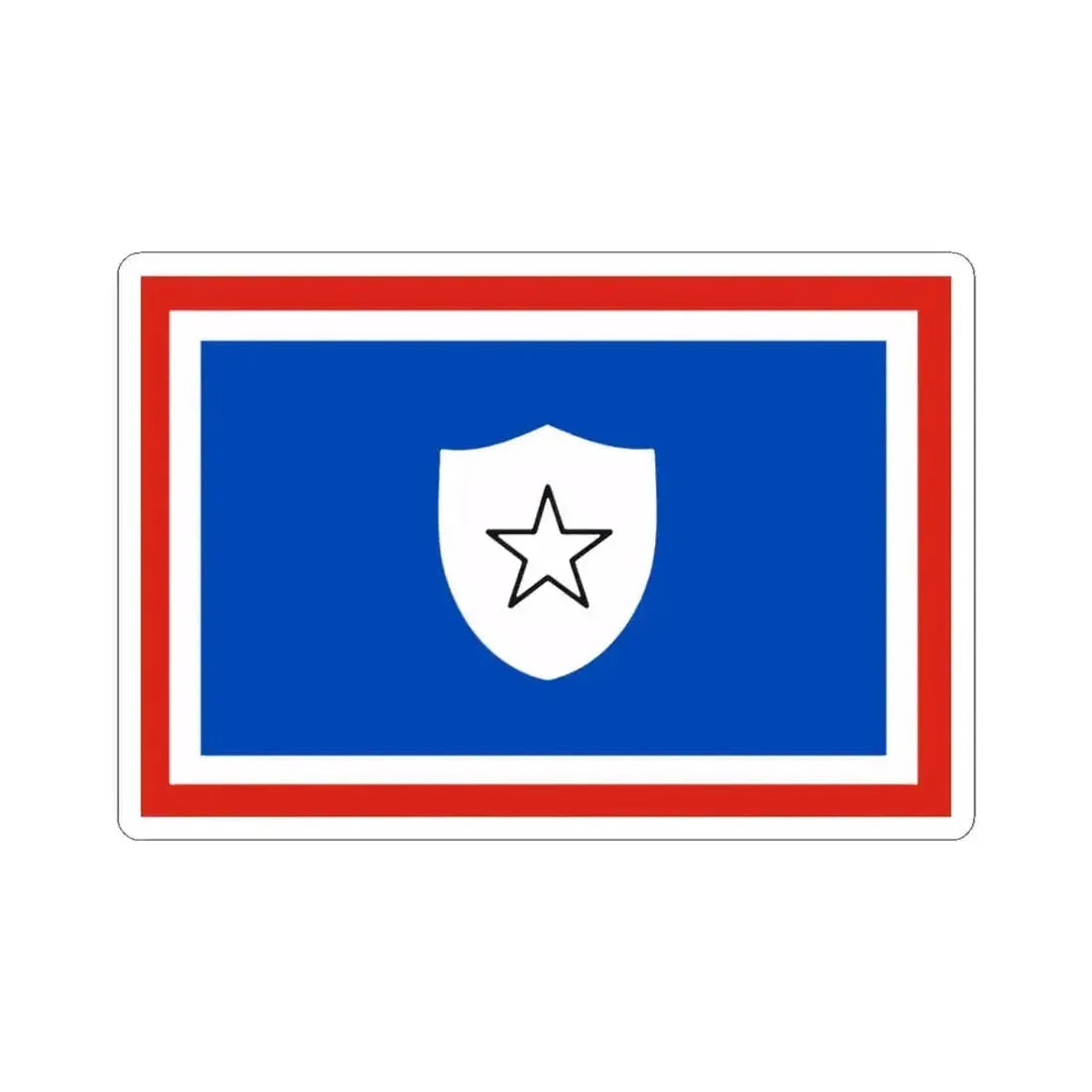 Flag of the First Vice Minister of Cuba (Cuba) STICKER Vinyl Kiss-Cut Decal 3 Inch White - The Sticker Space