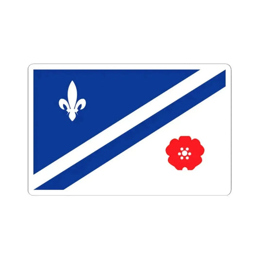 Flag of the Franco Albertains (Canada) STICKER Vinyl Kiss-Cut Decal 2 Inch White - The Sticker Space