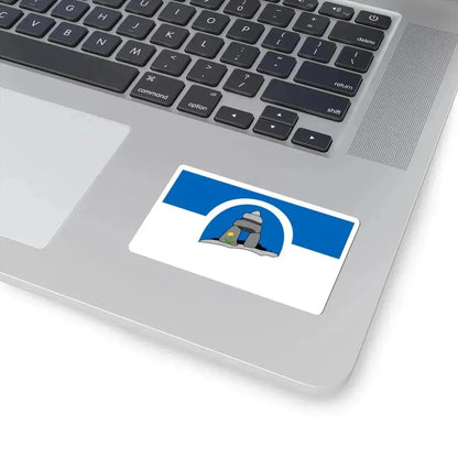 Flag of the Franco-Nunavois (Canada) STICKER Vinyl Kiss-Cut Decal - The Sticker Space