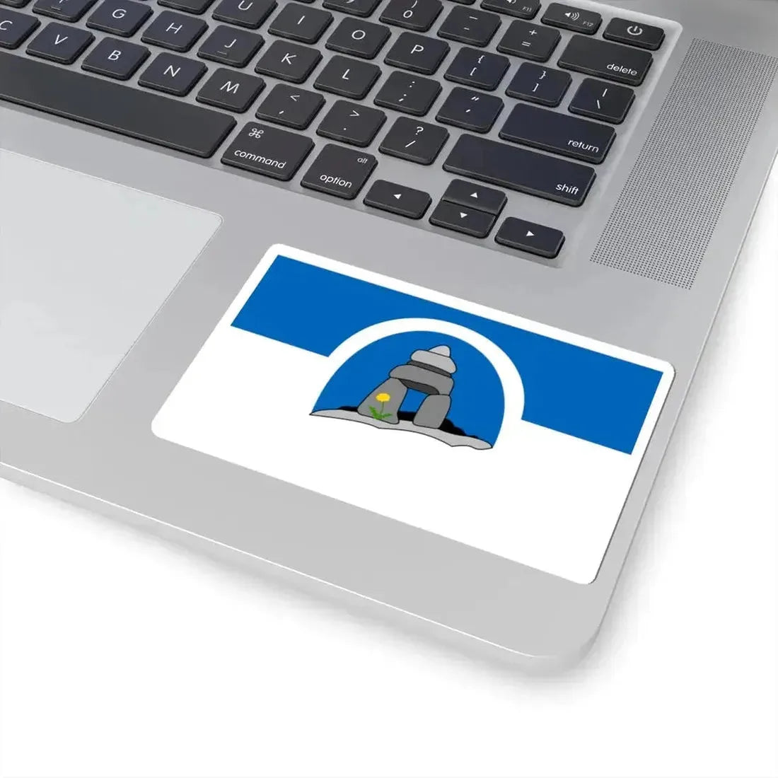 Flag of the Franco-Nunavois (Canada) STICKER Vinyl Kiss-Cut Decal - The Sticker Space