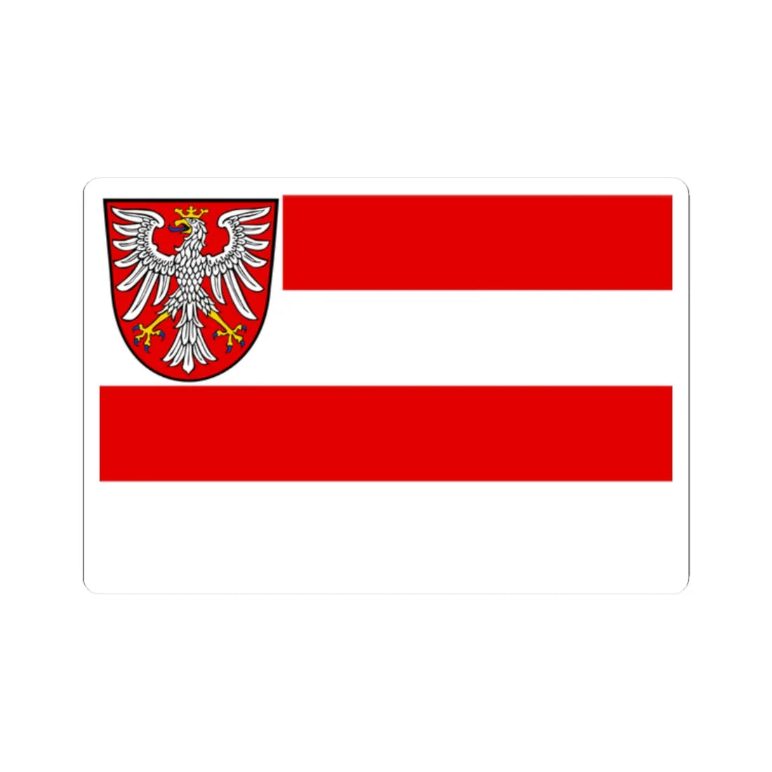 Flag of the Free City of Frankfurt (Germany) STICKER Vinyl Kiss-Cut Decal 2 Inch White - The Sticker Space