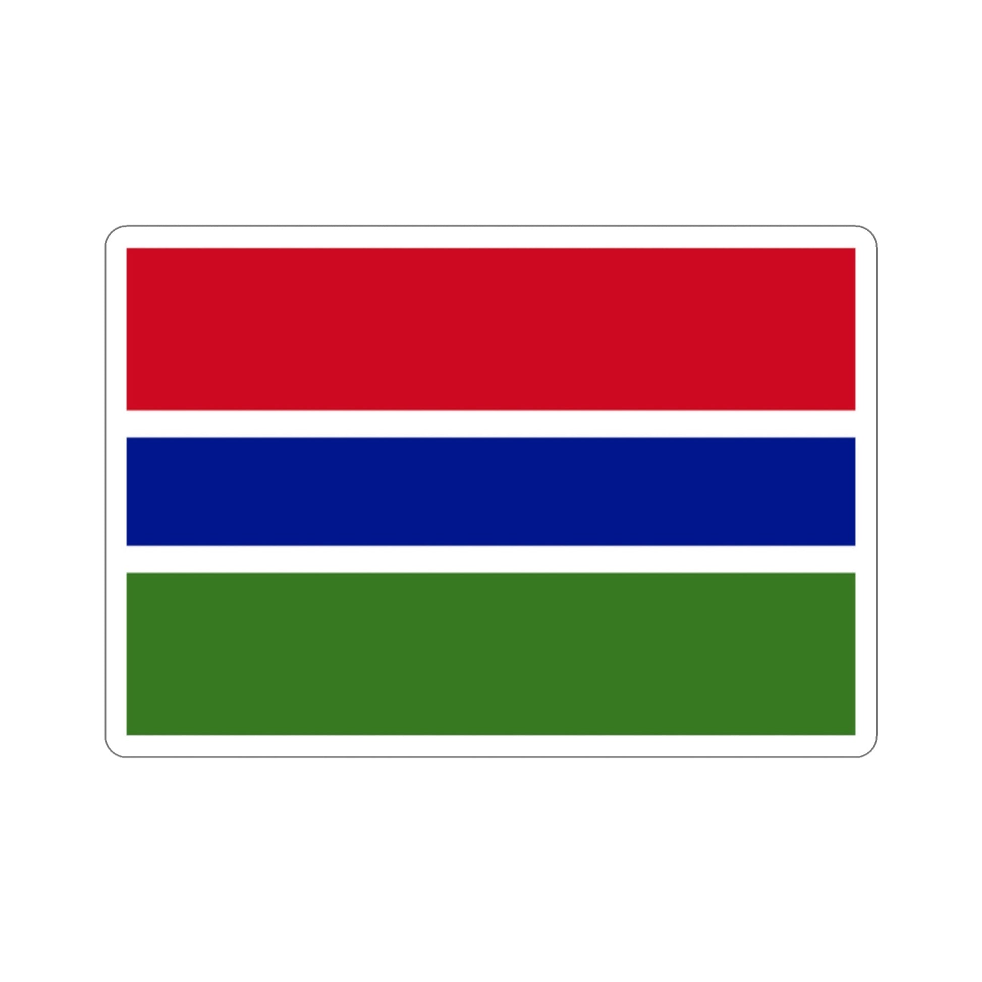 Flag of the Gambia STICKER Vinyl Die-Cut Decal-2 Inch-The Sticker Space