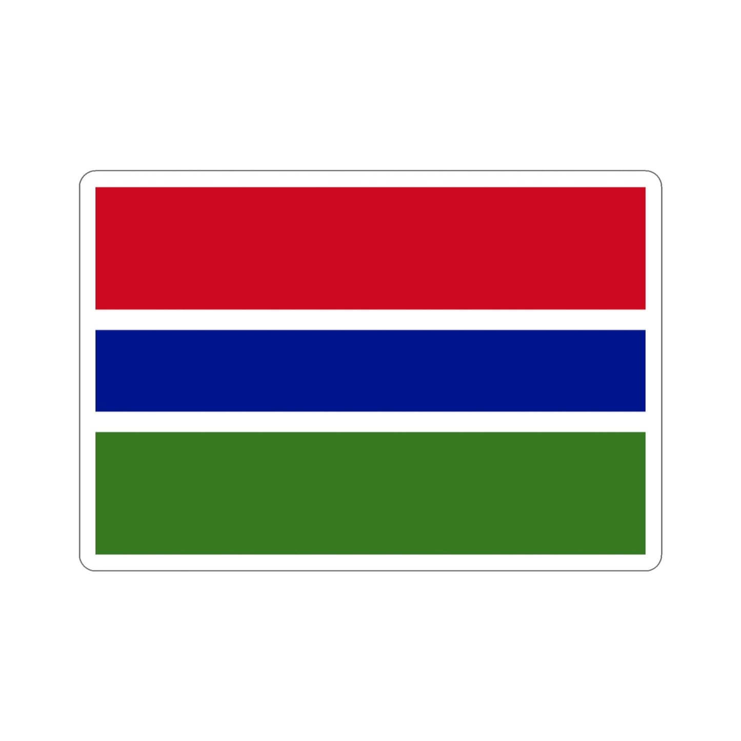 Flag of the Gambia STICKER Vinyl Die-Cut Decal-3 Inch-The Sticker Space