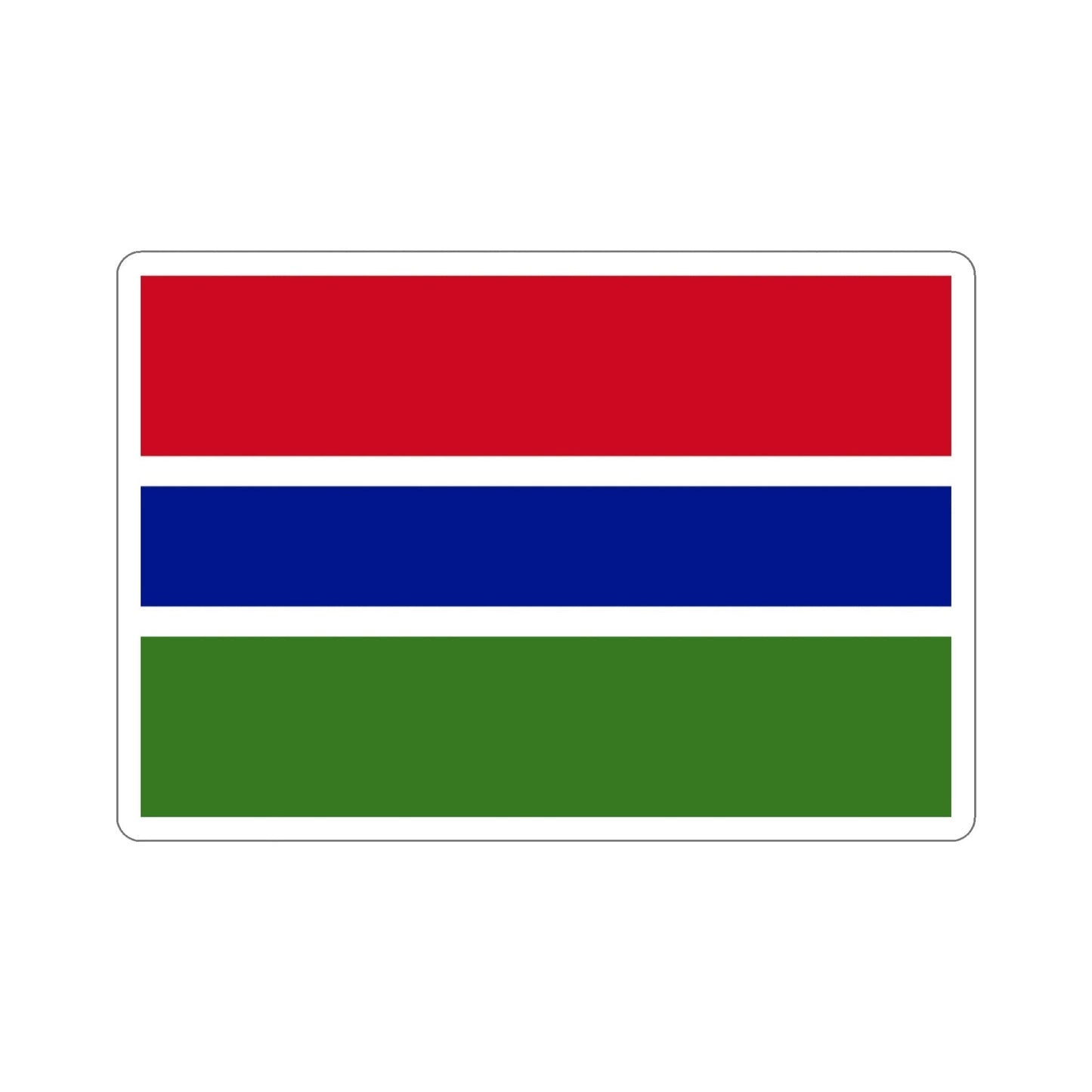 Flag of the Gambia STICKER Vinyl Die-Cut Decal-4 Inch-The Sticker Space