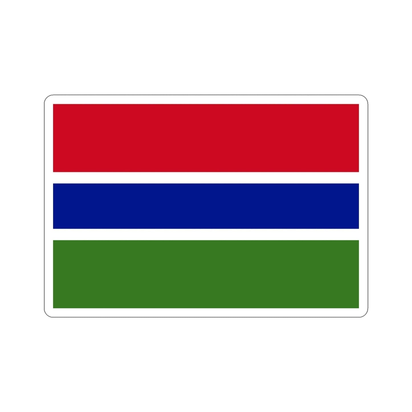 Flag of the Gambia STICKER Vinyl Die-Cut Decal-4 Inch-The Sticker Space