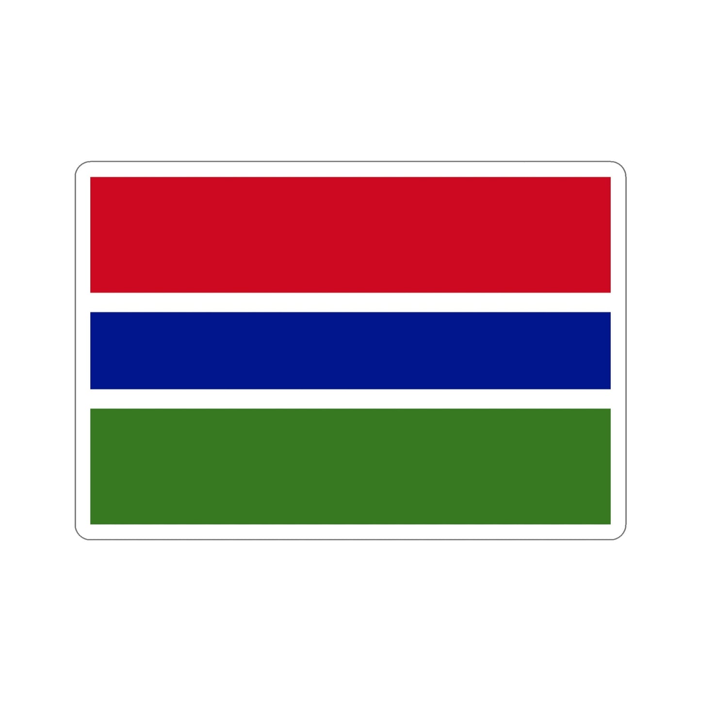 Flag of the Gambia STICKER Vinyl Die-Cut Decal-5 Inch-The Sticker Space