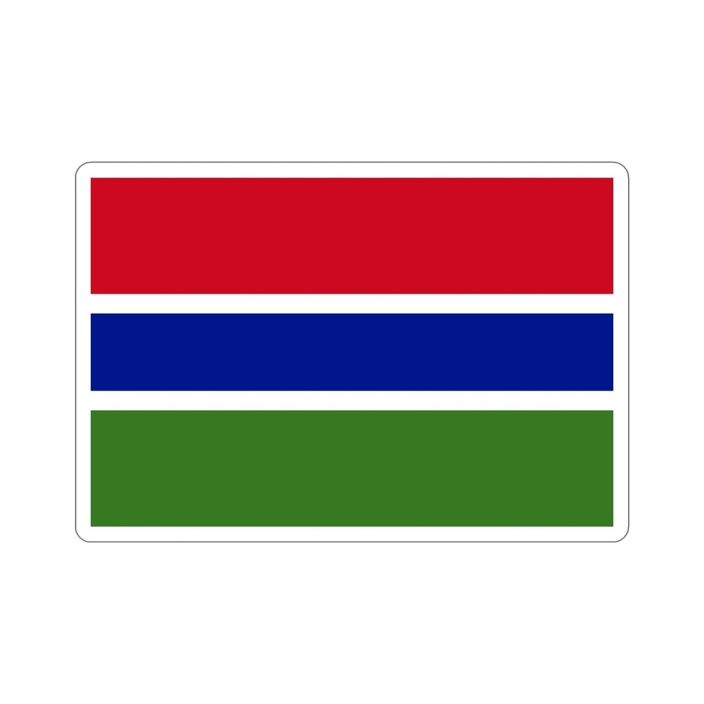 Flag of the Gambia STICKER Vinyl Die-Cut Decal-6 Inch-The Sticker Space