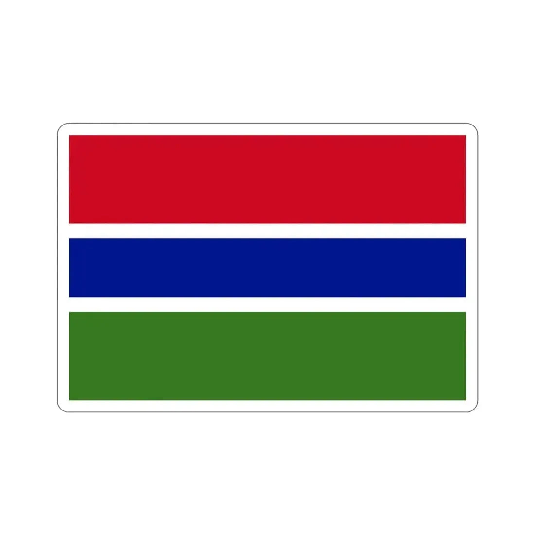 Flag of the Gambia STICKER Vinyl Die-Cut Decal - The Sticker Space