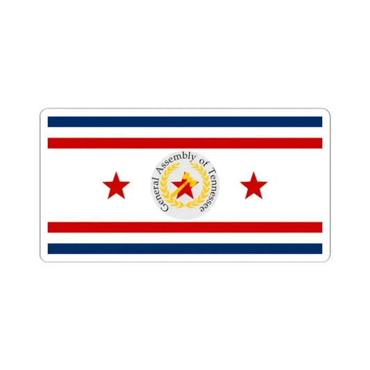 Flag of the General Assembly of Tennessee (United States) STICKER Vinyl Kiss-Cut Decal 2 Inch White - The Sticker Space