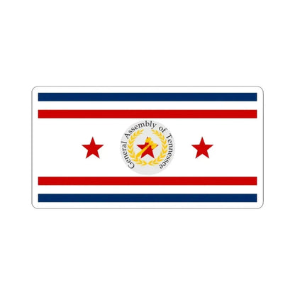 Flag of the General Assembly of Tennessee (United States) STICKER Vinyl Kiss-Cut Decal 3 Inch White - The Sticker Space