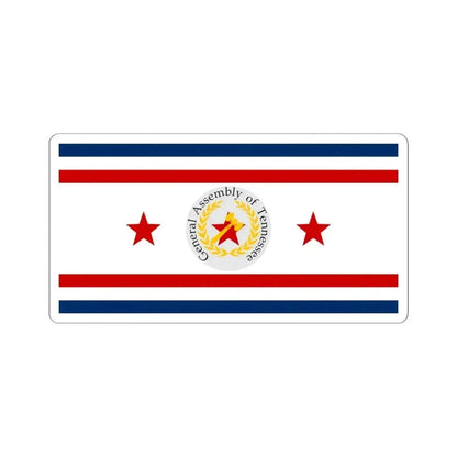 Flag of the General Assembly of Tennessee (United States) STICKER Vinyl Kiss-Cut Decal 4 Inch White - The Sticker Space