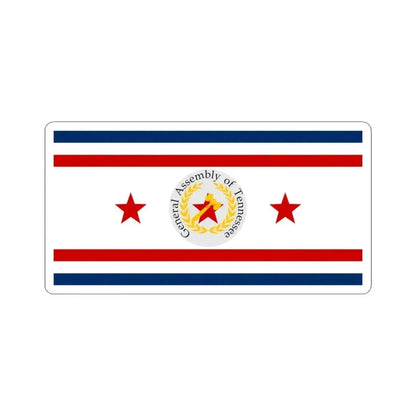 Flag of the General Assembly of Tennessee (United States) STICKER Vinyl Kiss-Cut Decal 6 Inch White - The Sticker Space