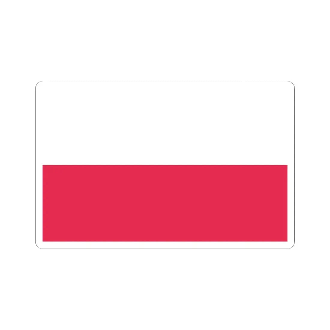 Flag of the General Confederation of the Kingdom of Poland (Poland) STICKER Vinyl Kiss-Cut Decal 4 Inch White - The Sticker Space
