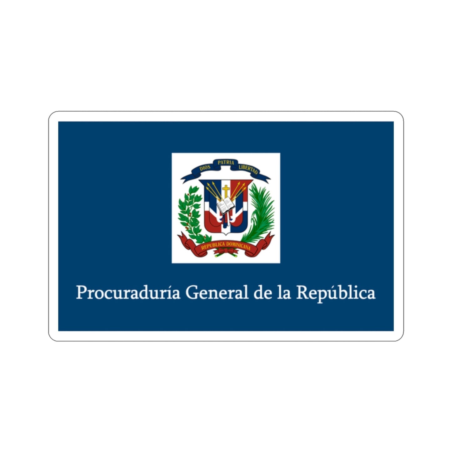 Flag of the General Prosecutor of the Dominican Republic STICKER Vinyl Die-Cut Decal-2 Inch-The Sticker Space