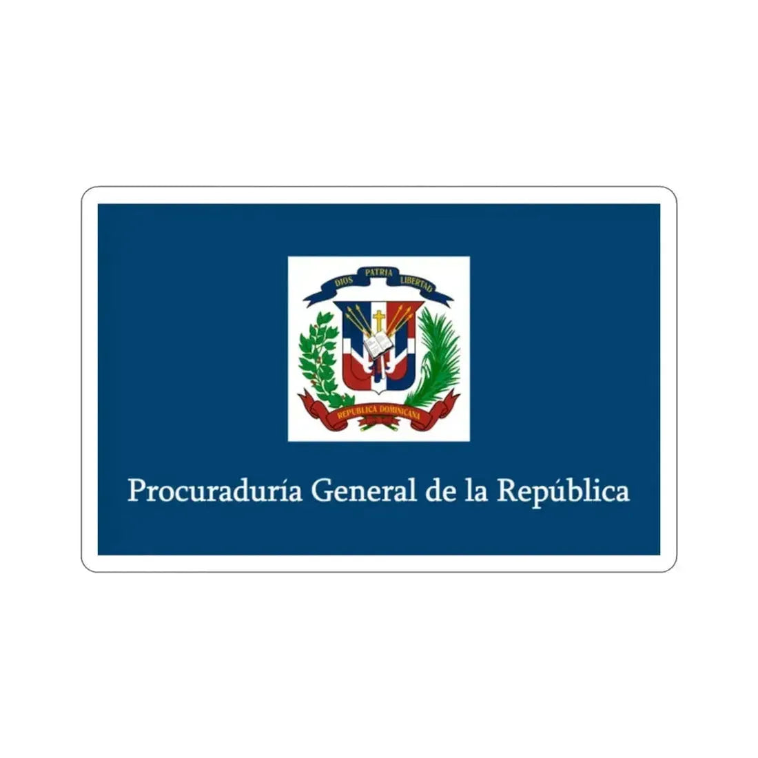 Flag of the General Prosecutor of the Dominican Republic STICKER Vinyl Die-Cut Decal 2 Inch - The Sticker Space