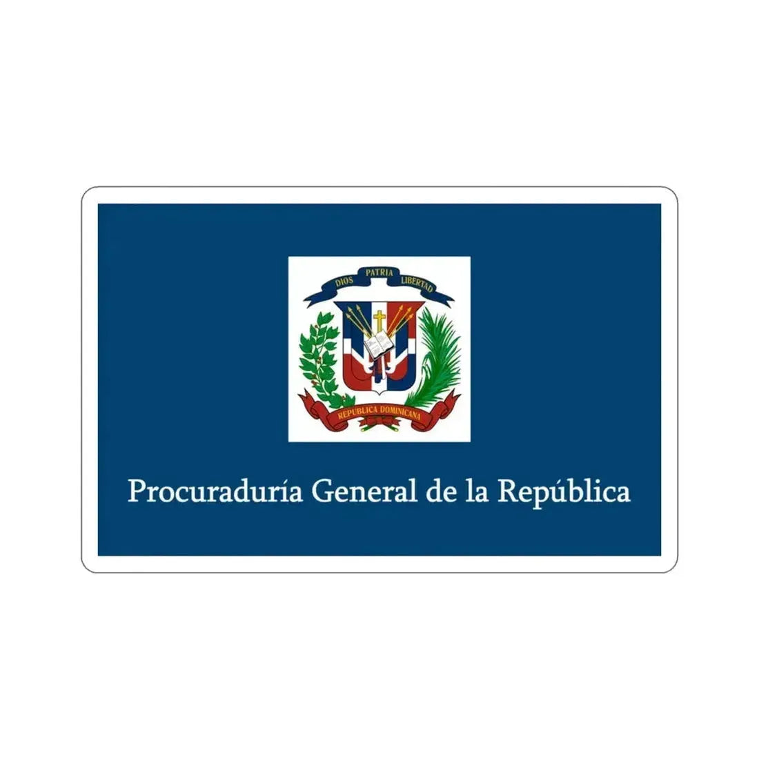 Flag of the General Prosecutor of the Dominican Republic STICKER Vinyl Die-Cut Decal 3 Inch - The Sticker Space
