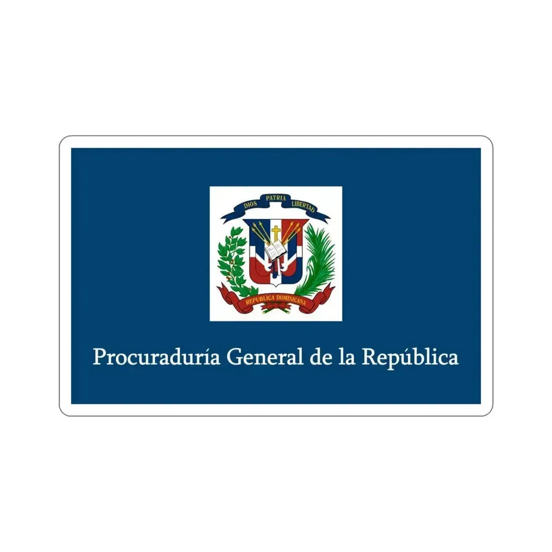 Flag of the General Prosecutor of the Dominican Republic STICKER Vinyl Die-Cut Decal 4 Inch - The Sticker Space