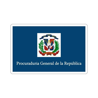 Flag of the General Prosecutor of the Dominican Republic STICKER Vinyl Die-Cut Decal 4 Inch - The Sticker Space