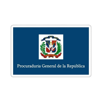 Flag of the General Prosecutor of the Dominican Republic STICKER Vinyl Die-Cut Decal 5 Inch - The Sticker Space
