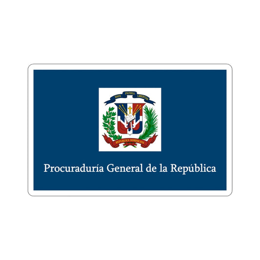 Flag of the General Prosecutor of the Dominican Republic STICKER Vinyl Die-Cut Decal-6 Inch-The Sticker Space