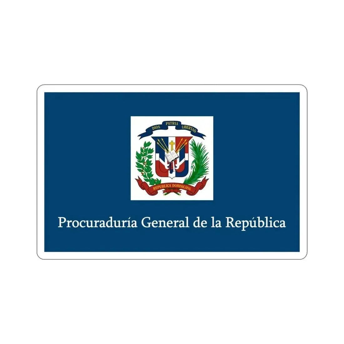 Flag of the General Prosecutor of the Dominican Republic STICKER Vinyl Die-Cut Decal 6 Inch - The Sticker Space