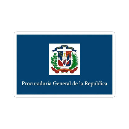 Flag of the General Prosecutor of the Dominican Republic STICKER Vinyl Die-Cut Decal 6 Inch - The Sticker Space