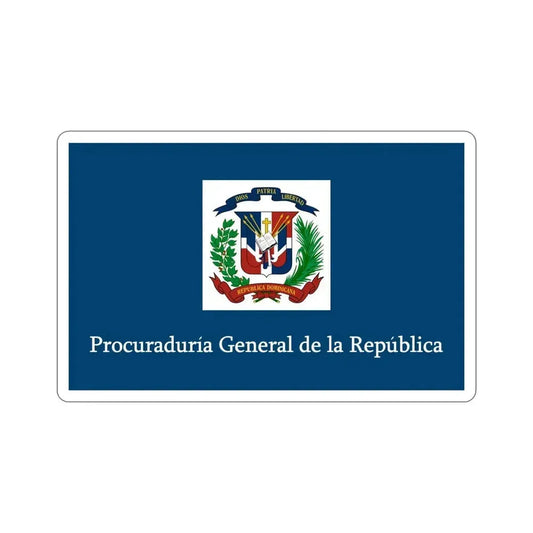 Flag of the General Prosecutor of the Dominican Republic STICKER Vinyl Die-Cut Decal 6 Inch - The Sticker Space