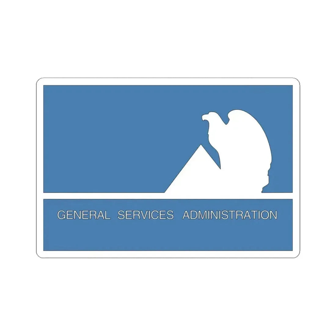 Flag of the General Services Administration 1972-1973 (United States) STICKER Vinyl Kiss-Cut Decal 4 Inch White - The Sticker Space