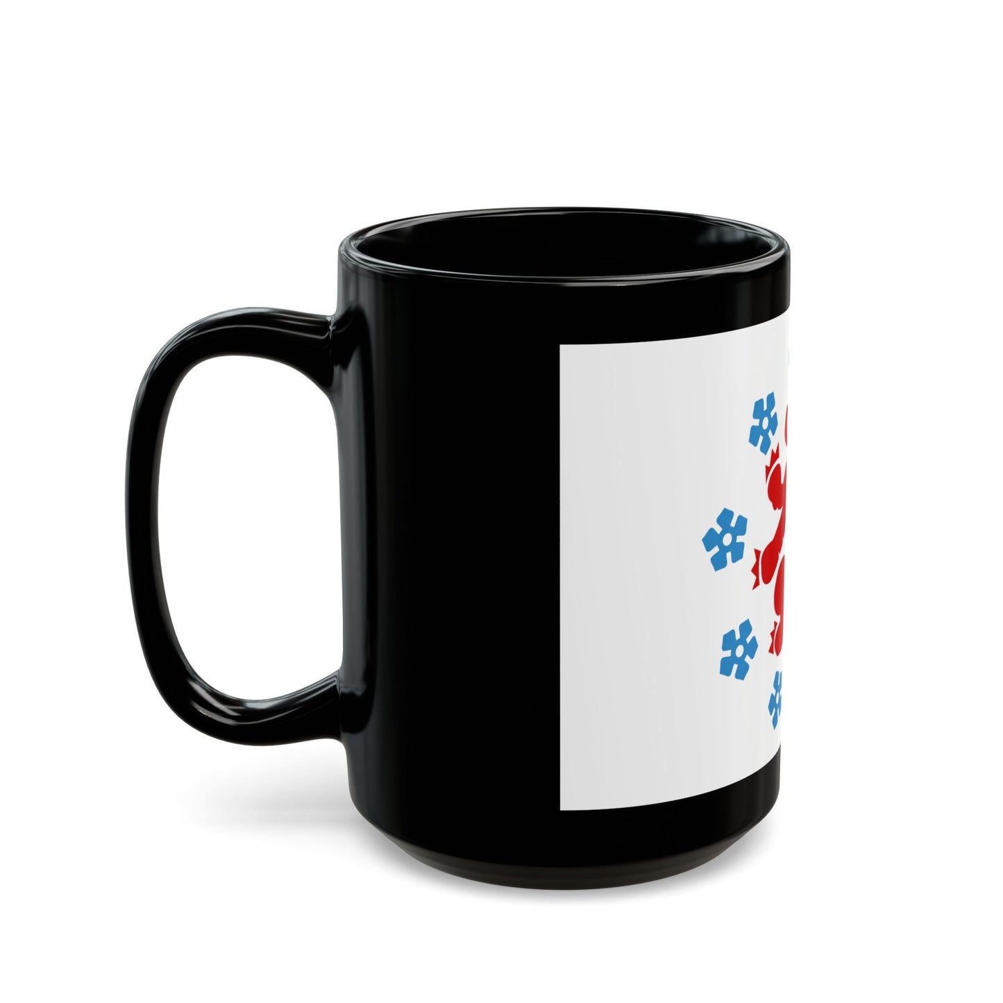 Flag of the German speaking community Belgium - Black Coffee Mug-The Sticker Space