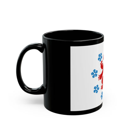 Flag of the German speaking community Belgium - Black Coffee Mug-The Sticker Space