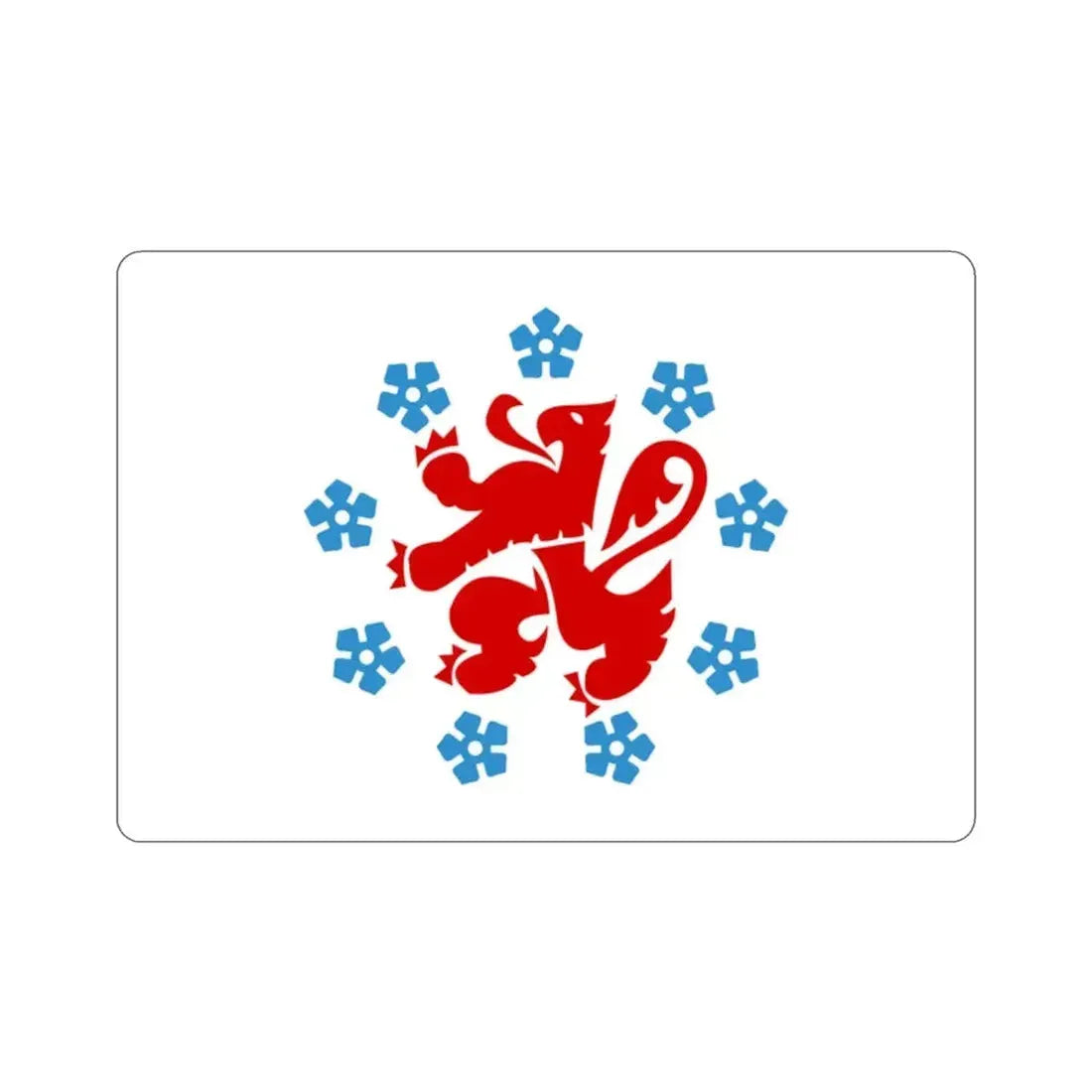 Flag of the German Speaking Community Belgium STICKER Vinyl Die-Cut Decal - The Sticker Space
