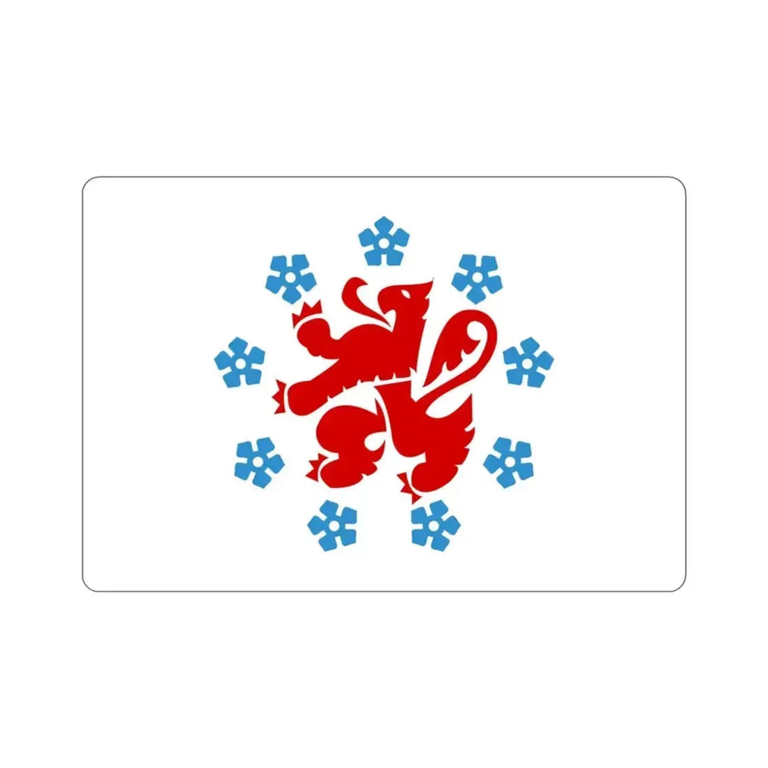 Flag of the German Speaking Community Belgium STICKER Vinyl Die-Cut Decal - The Sticker Space