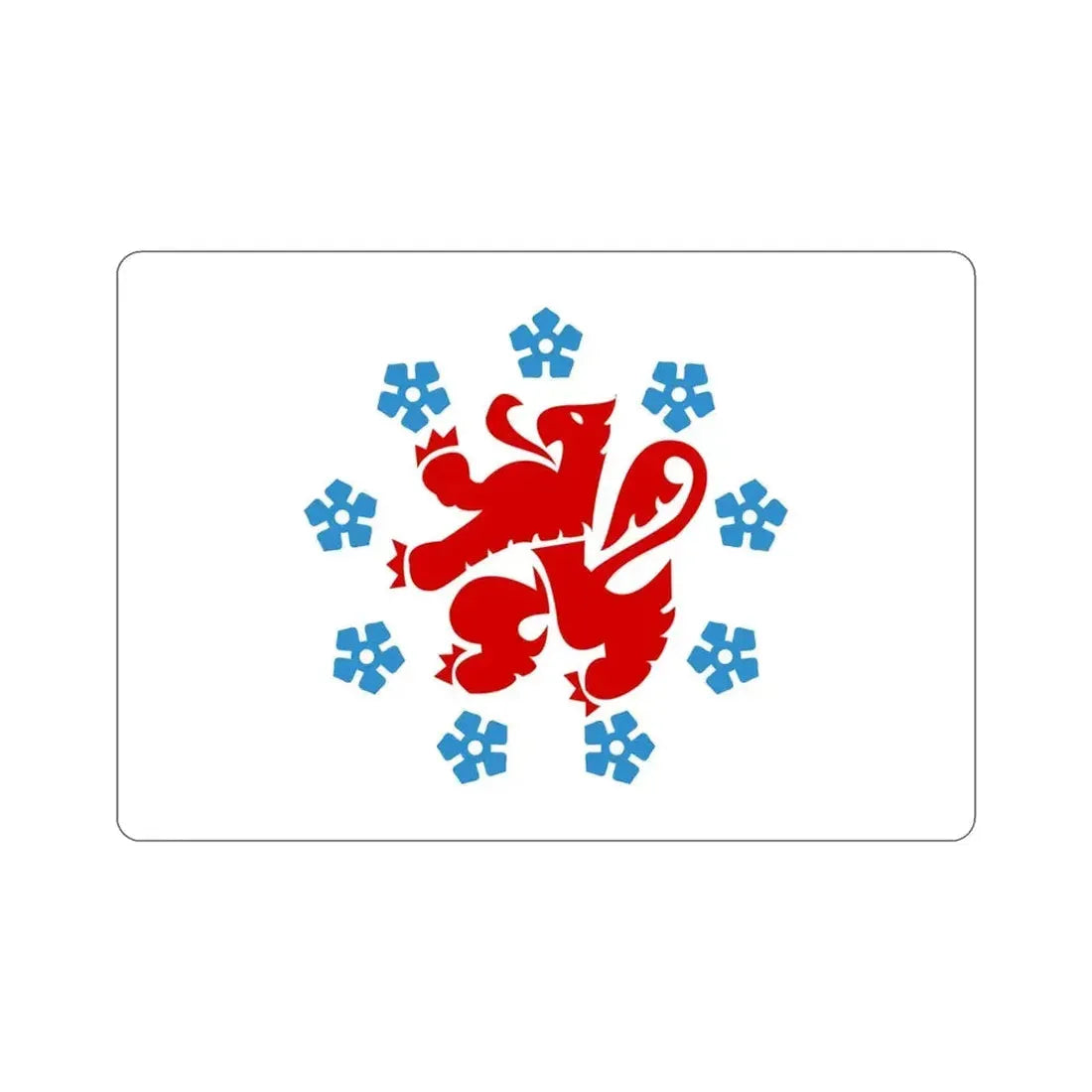 Flag of the German Speaking Community Belgium STICKER Vinyl Die-Cut Decal - The Sticker Space