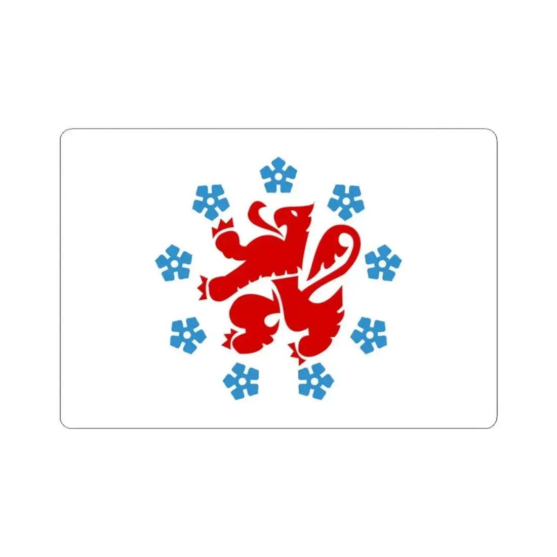 Flag of the German speaking community Belgium - STICKER Vinyl Kiss-Cut Decal 3 Inch White - The Sticker Space